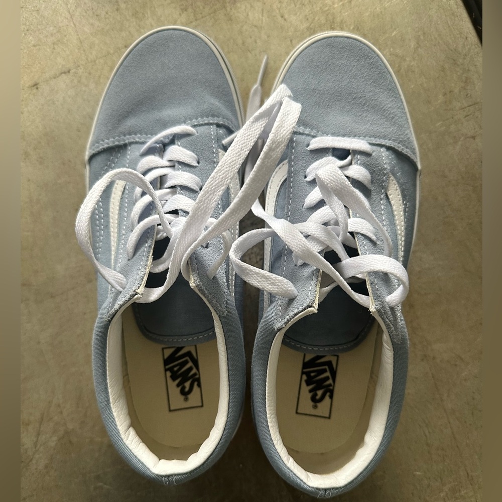Vans sneakers in size 6.5 color light blue! Worn a few times! Unisex